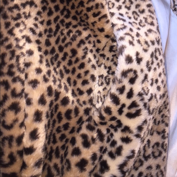 Faux Fur Leopard Vest Sz S (fits like a M) - Picture 6 of 7