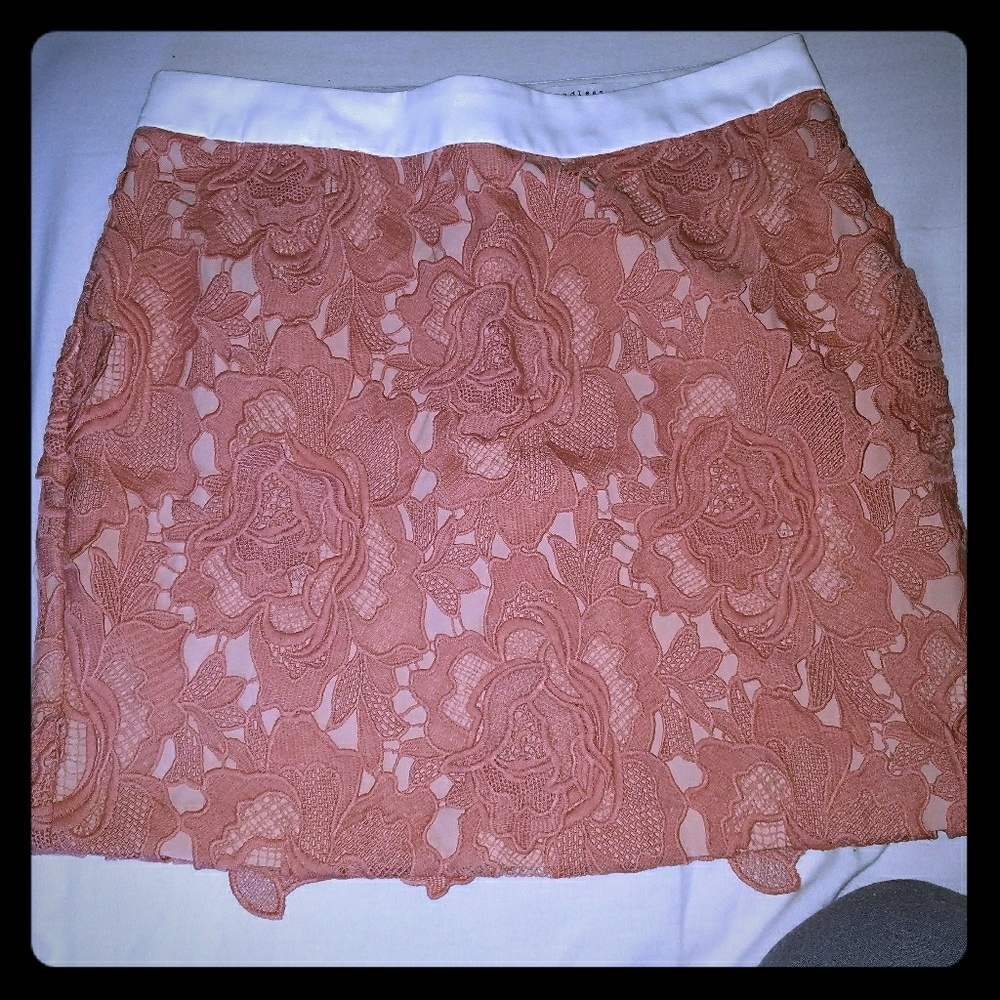 Lace pink skirt as seen on Jessie James Decker