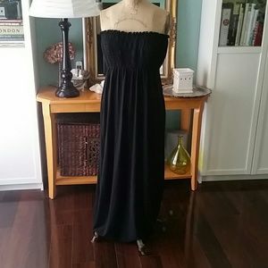 Maxi black beach dress