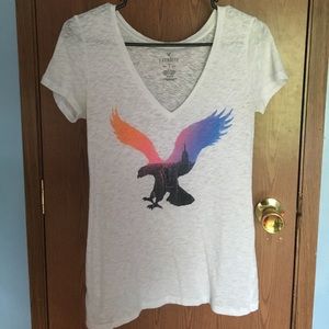 Medium white American eagle shirt.