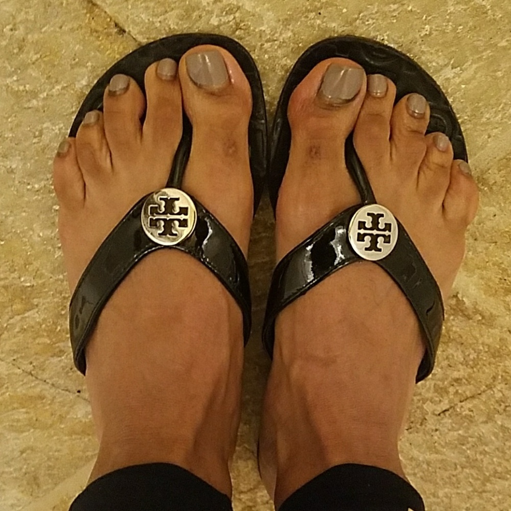 Tory Burch patent leather sandals