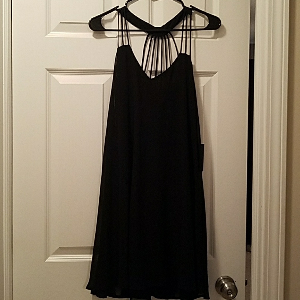 Strappy black dress from Express
