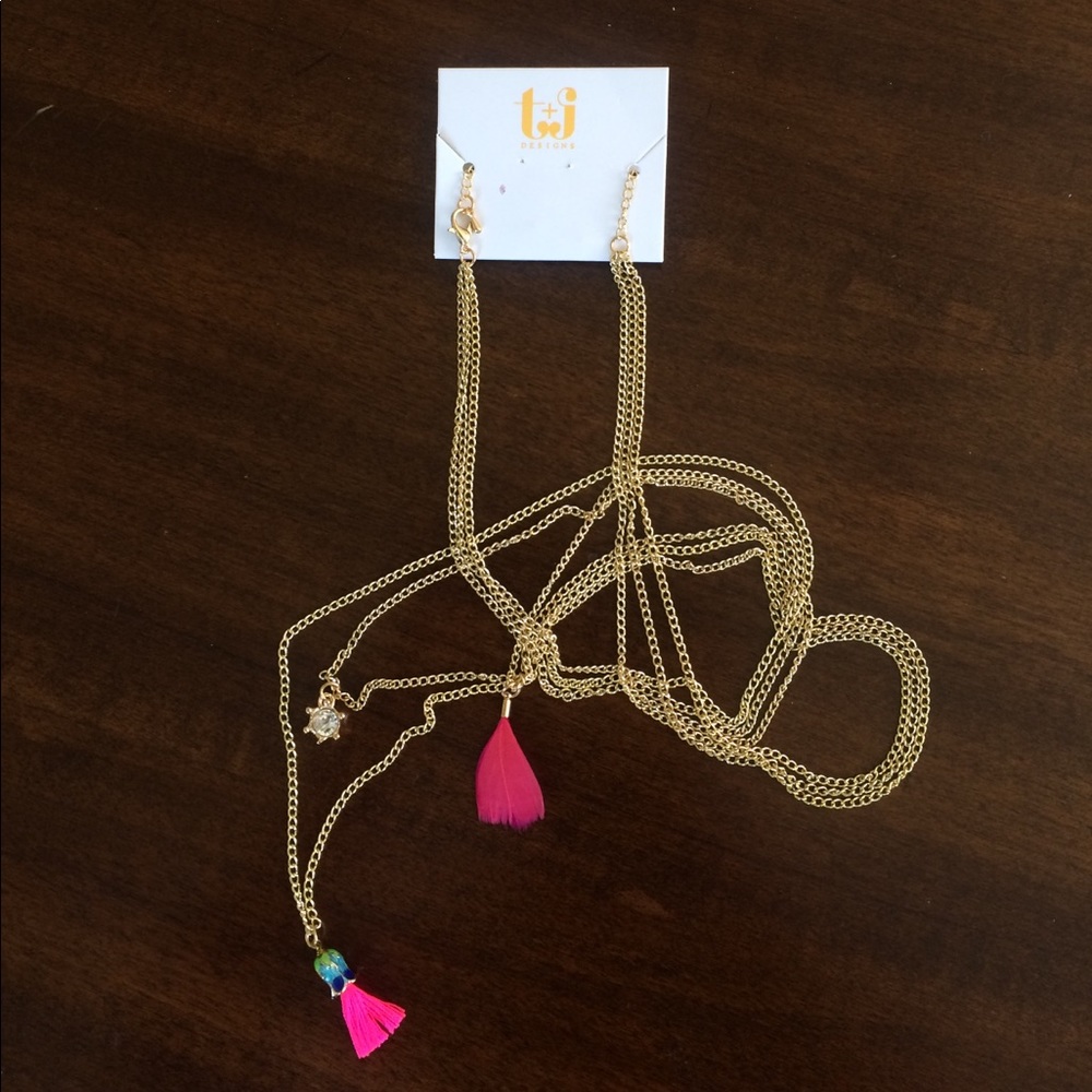 Long Layered fashion necklace