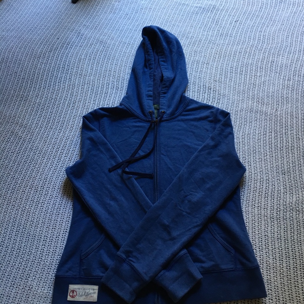 blue hoodie