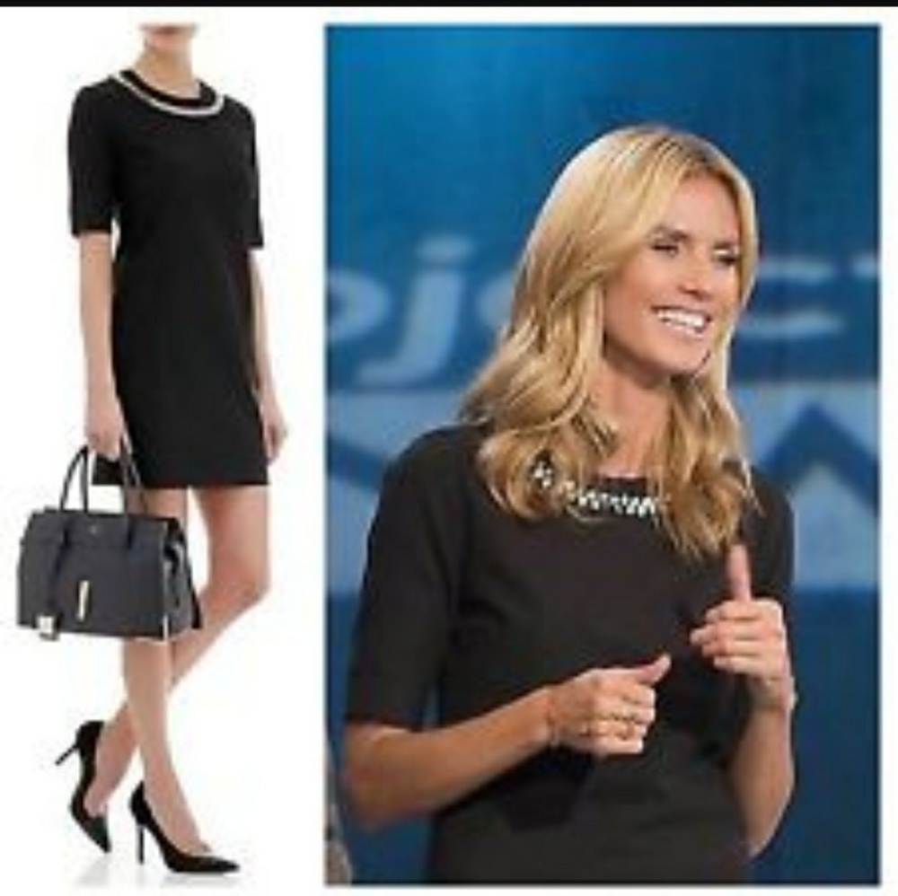 Black and silver beaded necklace dress
