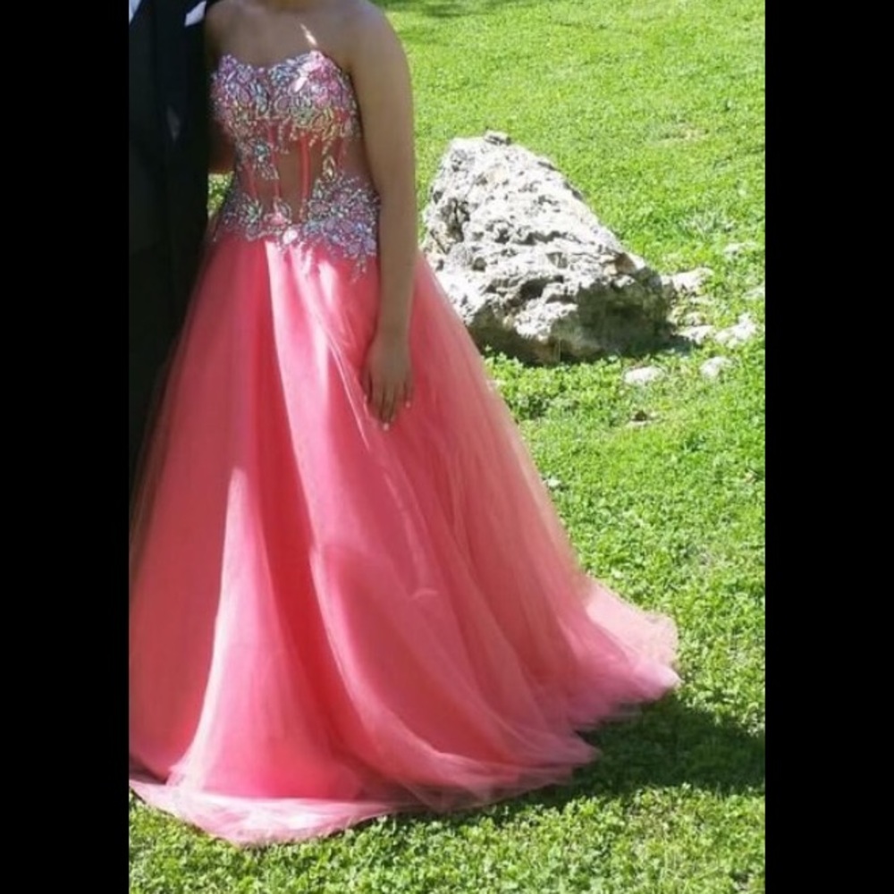 Prom dress and high heels