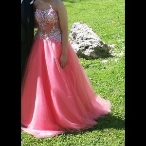 Prom dress and high heels