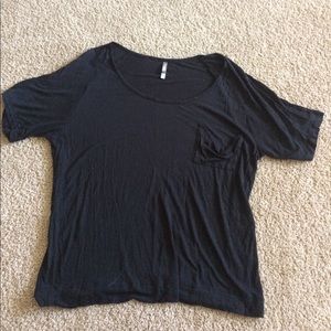 Oversized Black Pocket Tee