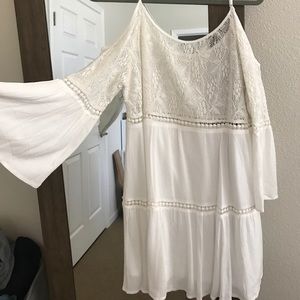White Boho peasant dress!