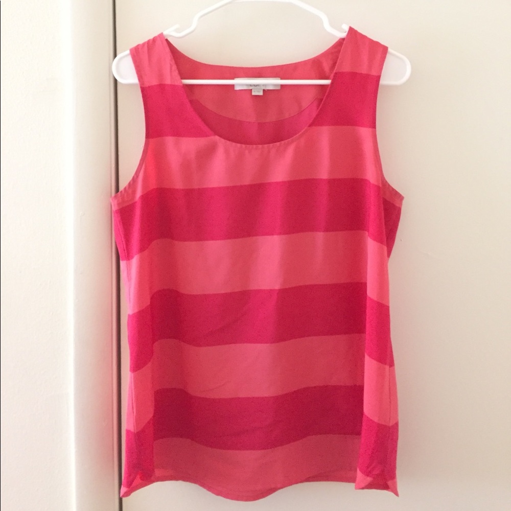 LOFT sleeveless pink top