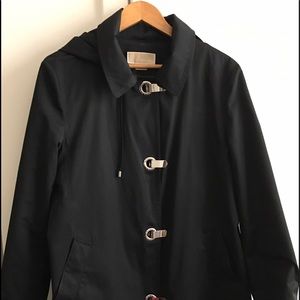 Michael Kors black rain jacket - detach hood!