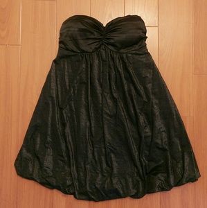 Black silky dress