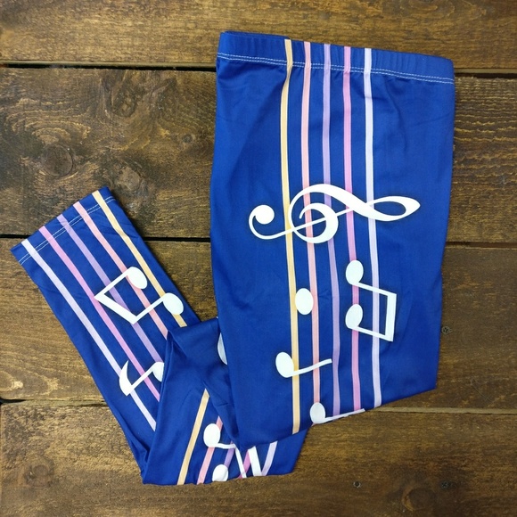 Leggings "Musical Gams" One Size Buttery & Soft! - Picture 2 of 6