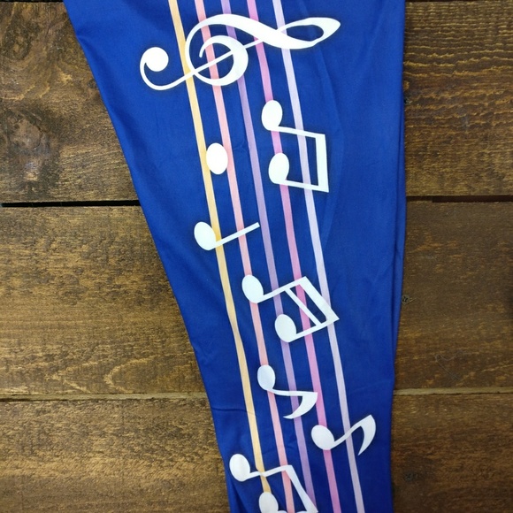 Leggings "Musical Gams" One Size Buttery & Soft! - Picture 3 of 6