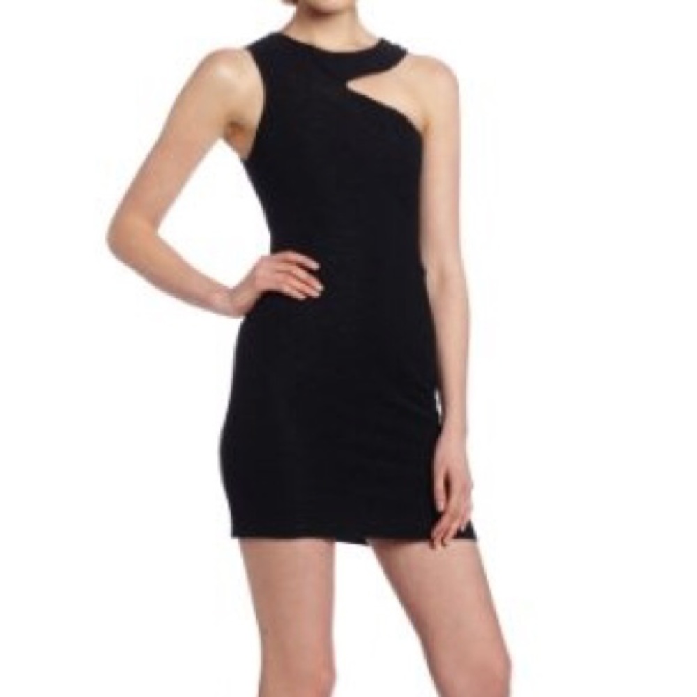 Cutout Shoulder Textured Bodycon Dress