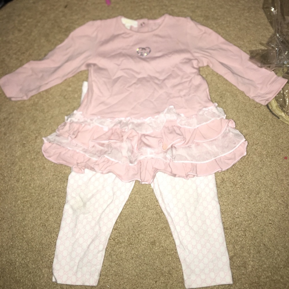 Little girl 6/9 months Gucci outfit