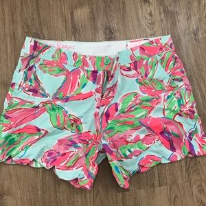 Lilly Pulitzer shorts with a scallop hem