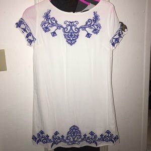 White and Blue dress!