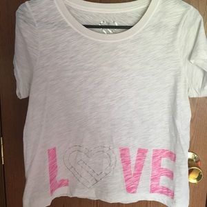 White crop top from Aeropostale.