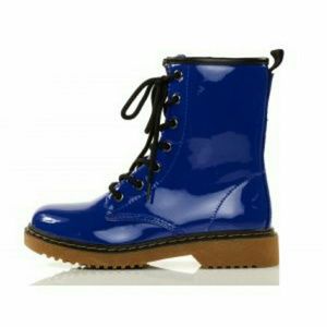 Blue Combat Boots
