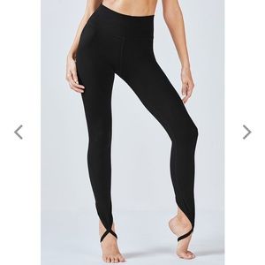 Fabletics High Waisted Stirrup Legging- Black