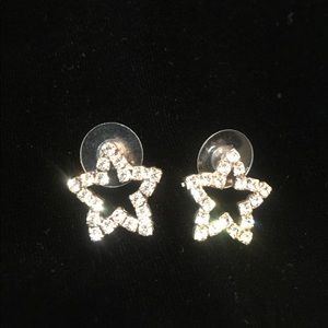 Star rhinestone earrings