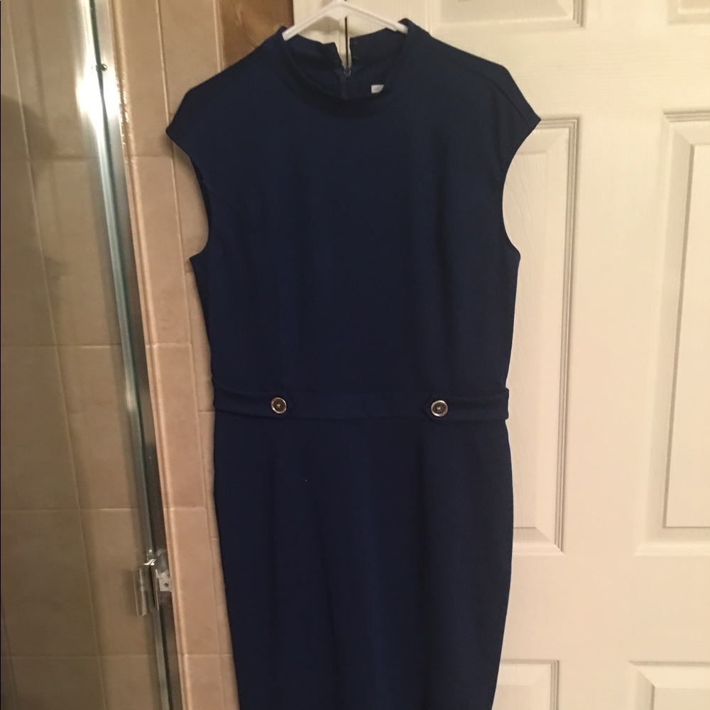 Mock neck sheath dress - Ponte