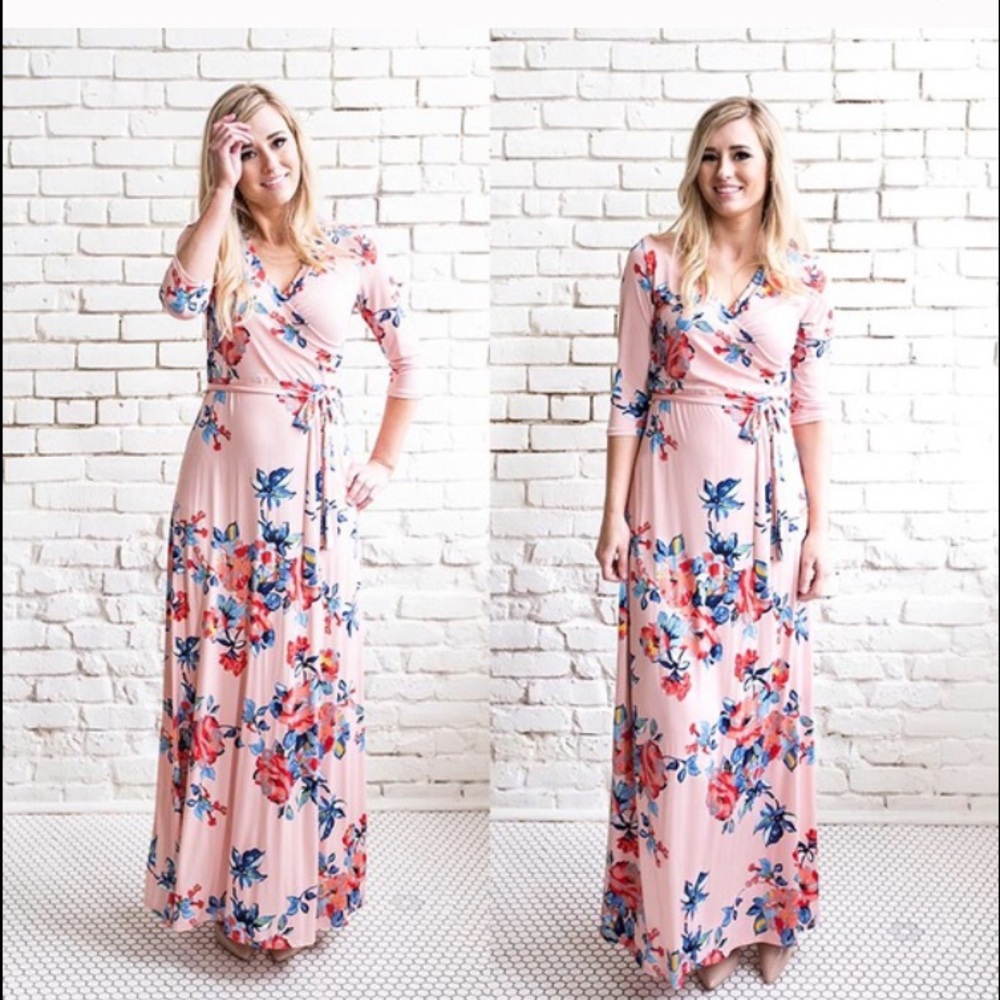 Floral Print Wrap Dress