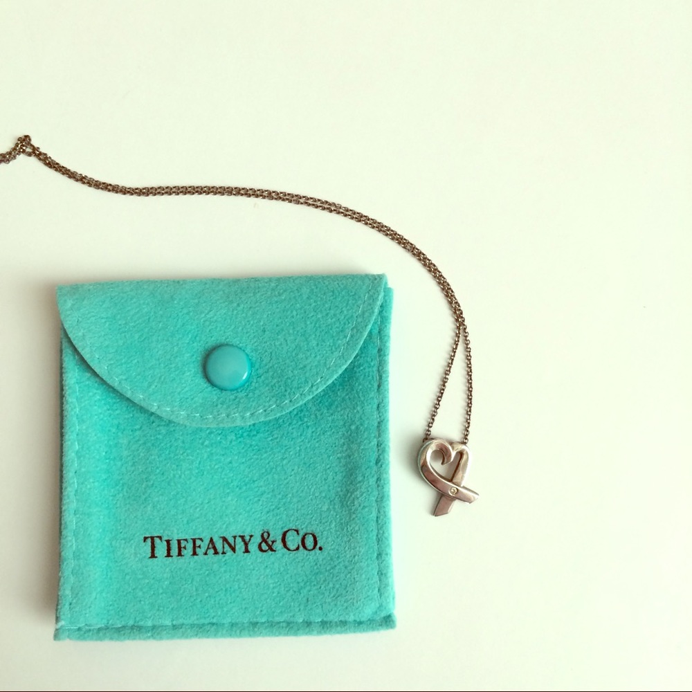 Tiffany diamond heart necklace