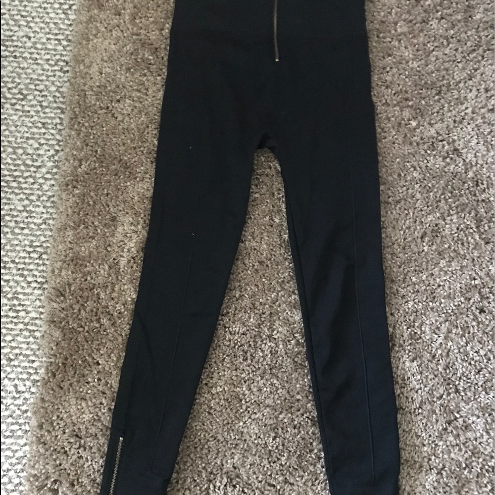 NWOT: One Size Zip Legging Black Stretch