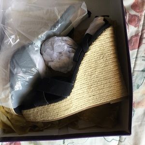 Brand new black wedges