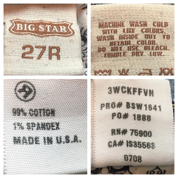 ☮️Big Star Casey K Low Rise Bootcut Jean Size 27 - Picture 5 of 8