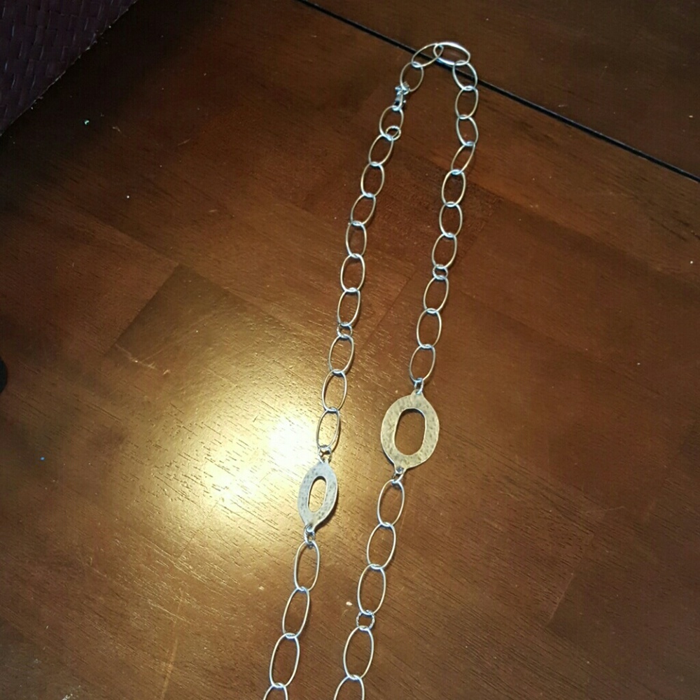 Silpada oxidized hammered link necklace