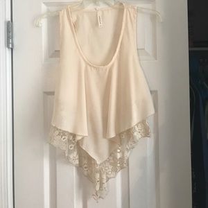 Chiffon & Lace Tank Top