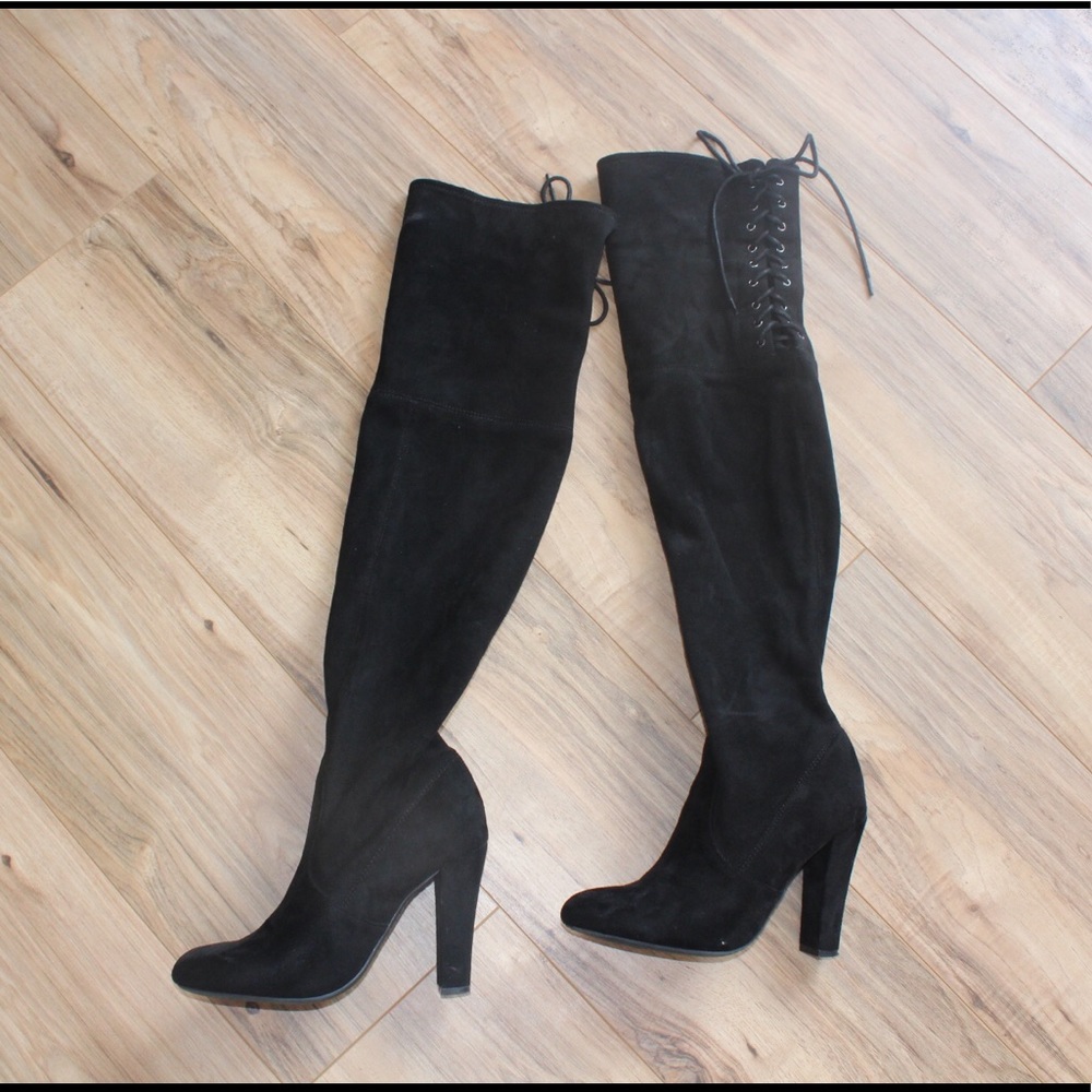 black steve madden thigh high/ over the knee boots