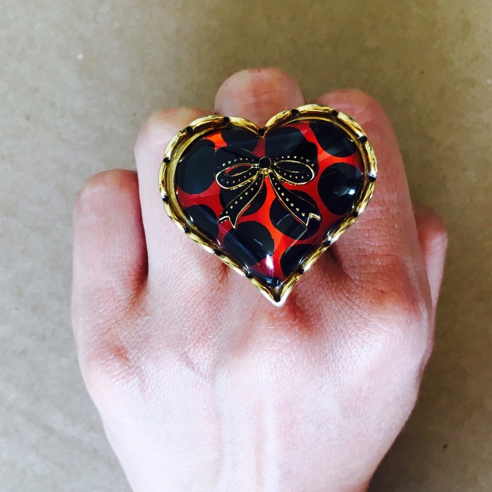 Betsy Johnson polka dot heart