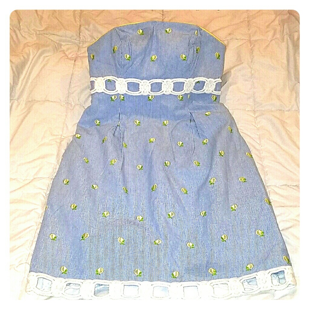 Lilly Pulitzer Dress Lemon Embroidered