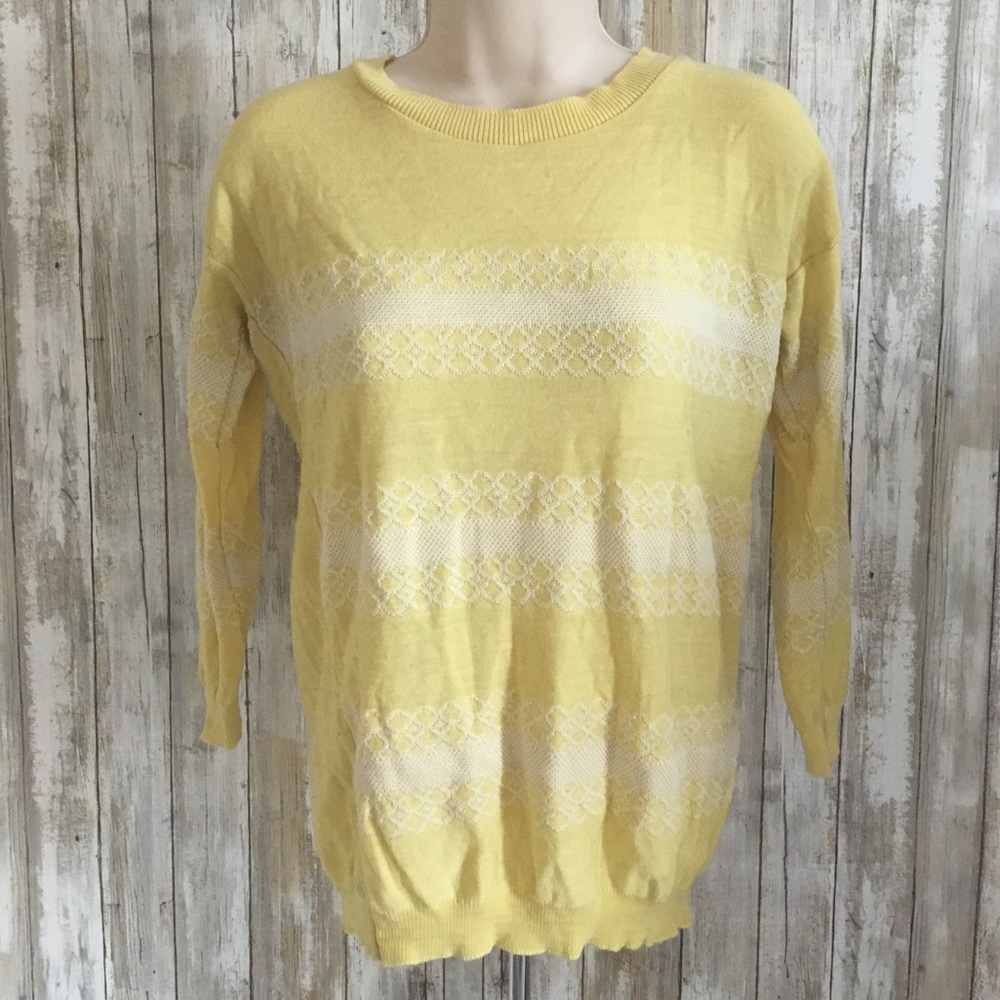 Lace Appliqué Knit Sweater