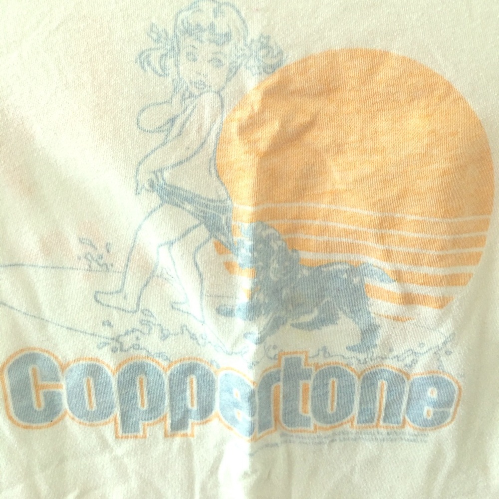 Copper tone shirt "kissed by the sun"three for $10