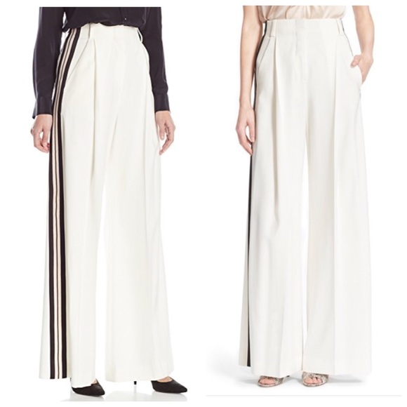 Rachel Zoe Pants - Rachel Zoe Theo Wide Leg Trouser Track Pant