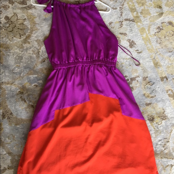 Orange and Purple Flowy Dress - Picture 3 of 4