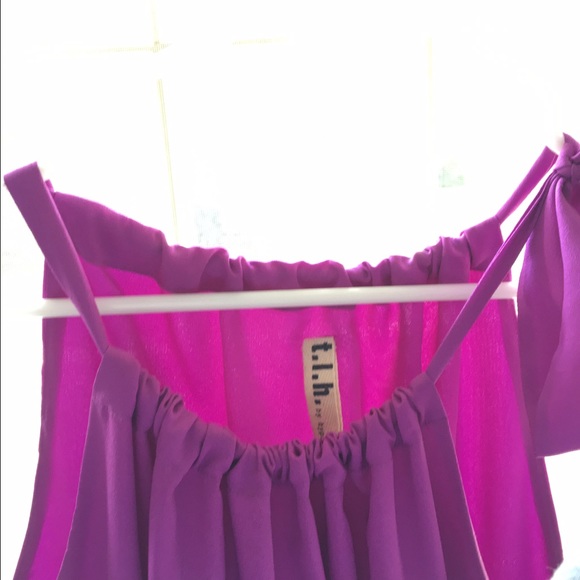 Orange and Purple Flowy Dress - Picture 4 of 4