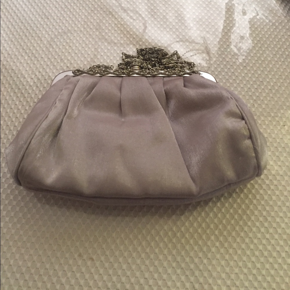 Antique silver women's handbag
