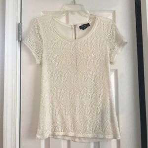 Cream Lace Top