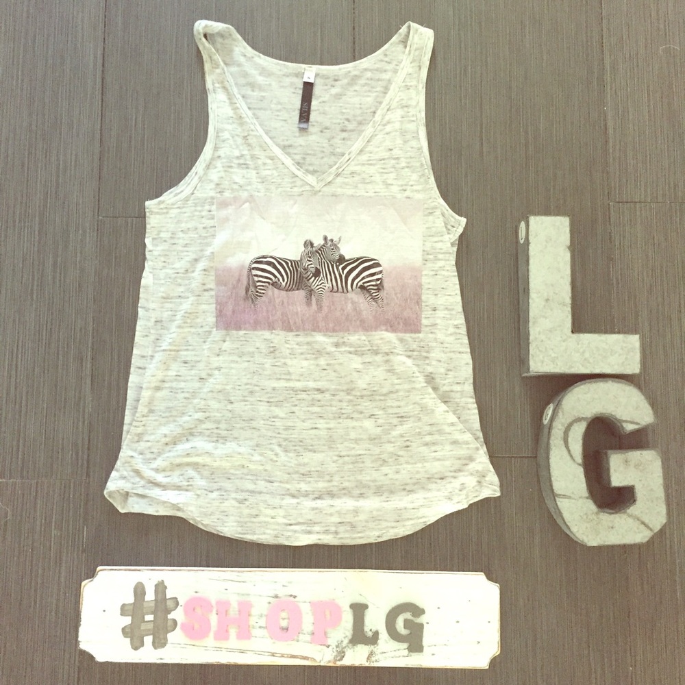 Zebra graphic tank