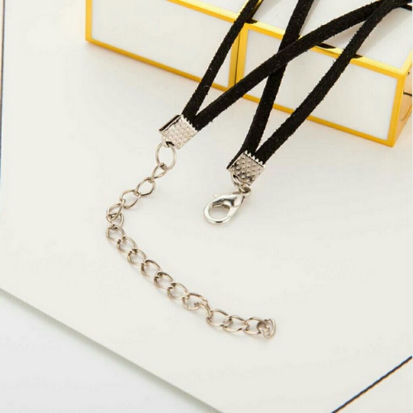 Boho Opalite Leather Layered Choker Necklace - Picture 6 of 7