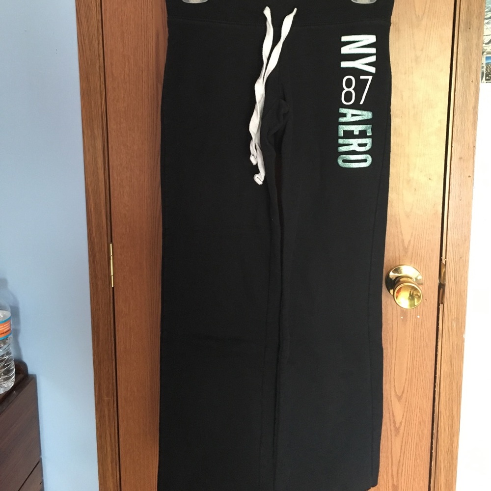 Black sweatpants from Aeropostale.