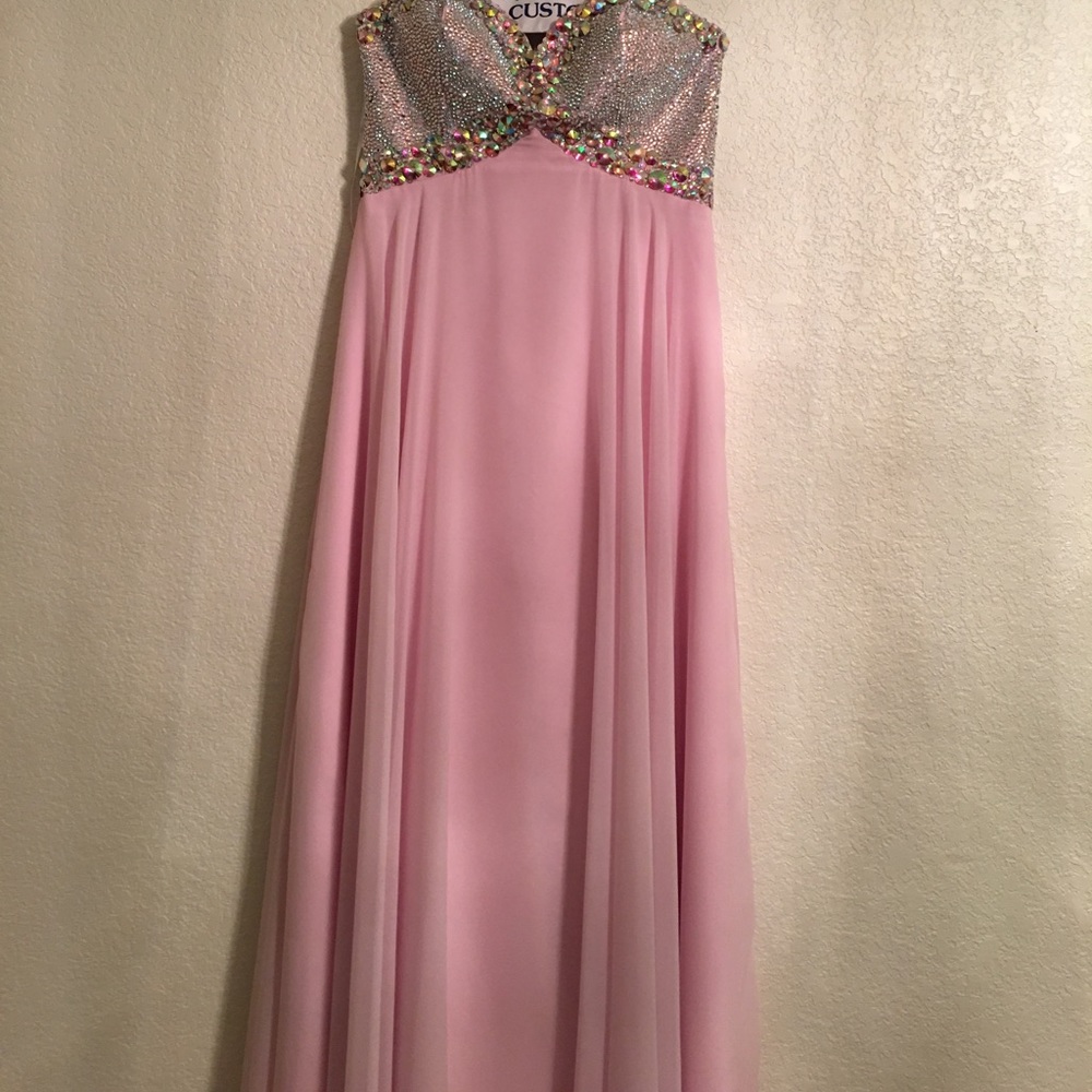 Long Pink Prom Dress
