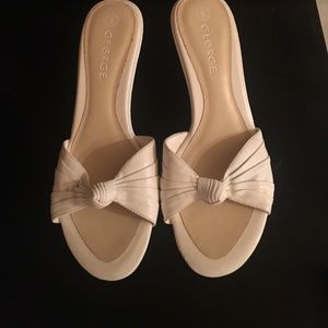 White sandals