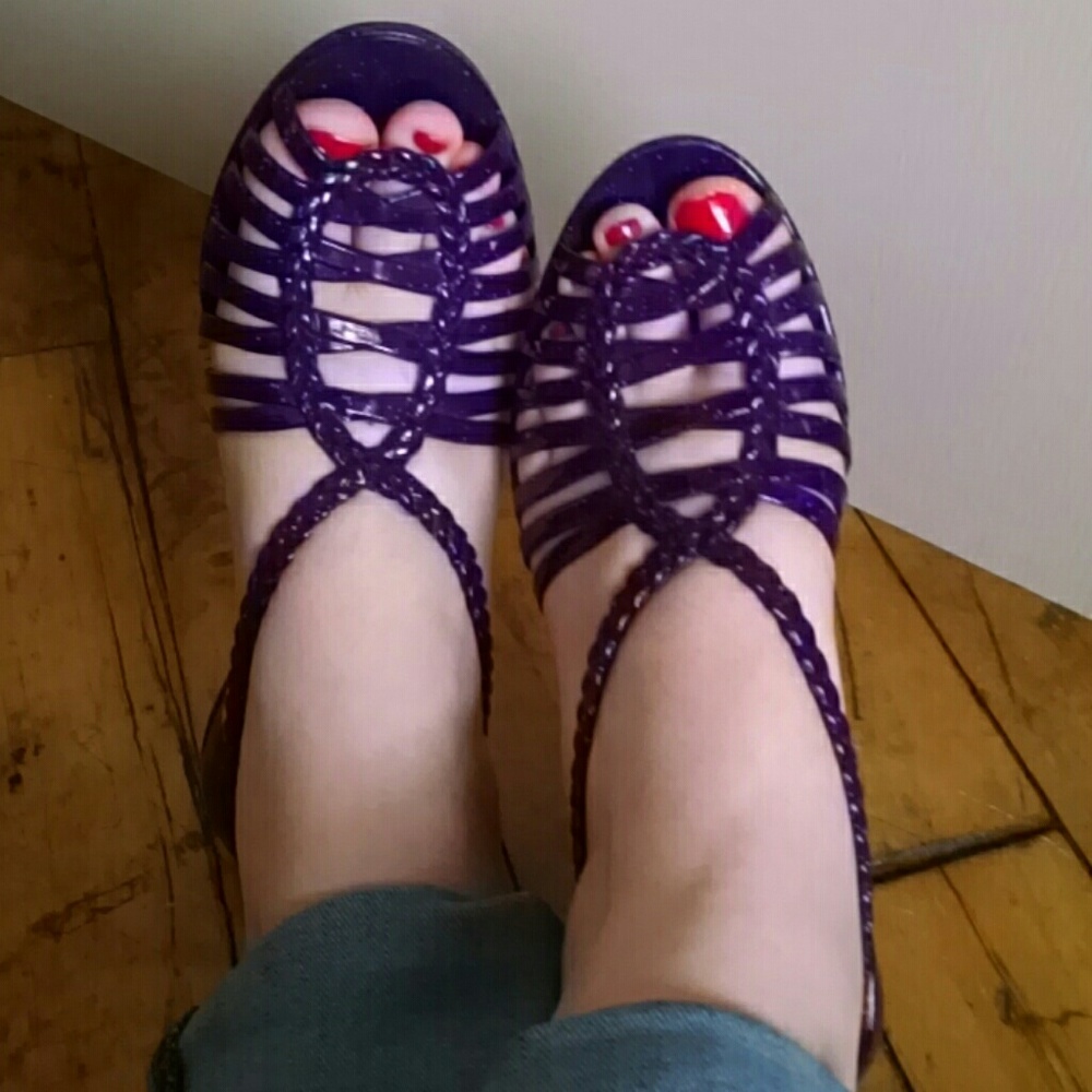 Purple jelly flats